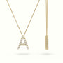 Initial "A" Diamond Necklace - 18k Gold — Yellow Gold