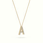 Initial "A" Diamond Necklace - 18k Gold — Yellow Gold