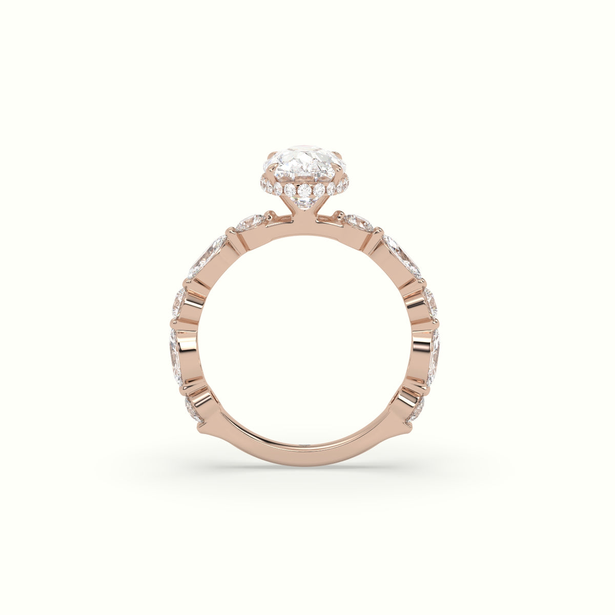 The Laura Cushion Cut Elongated 4 Prong Diamond Engagement Ring