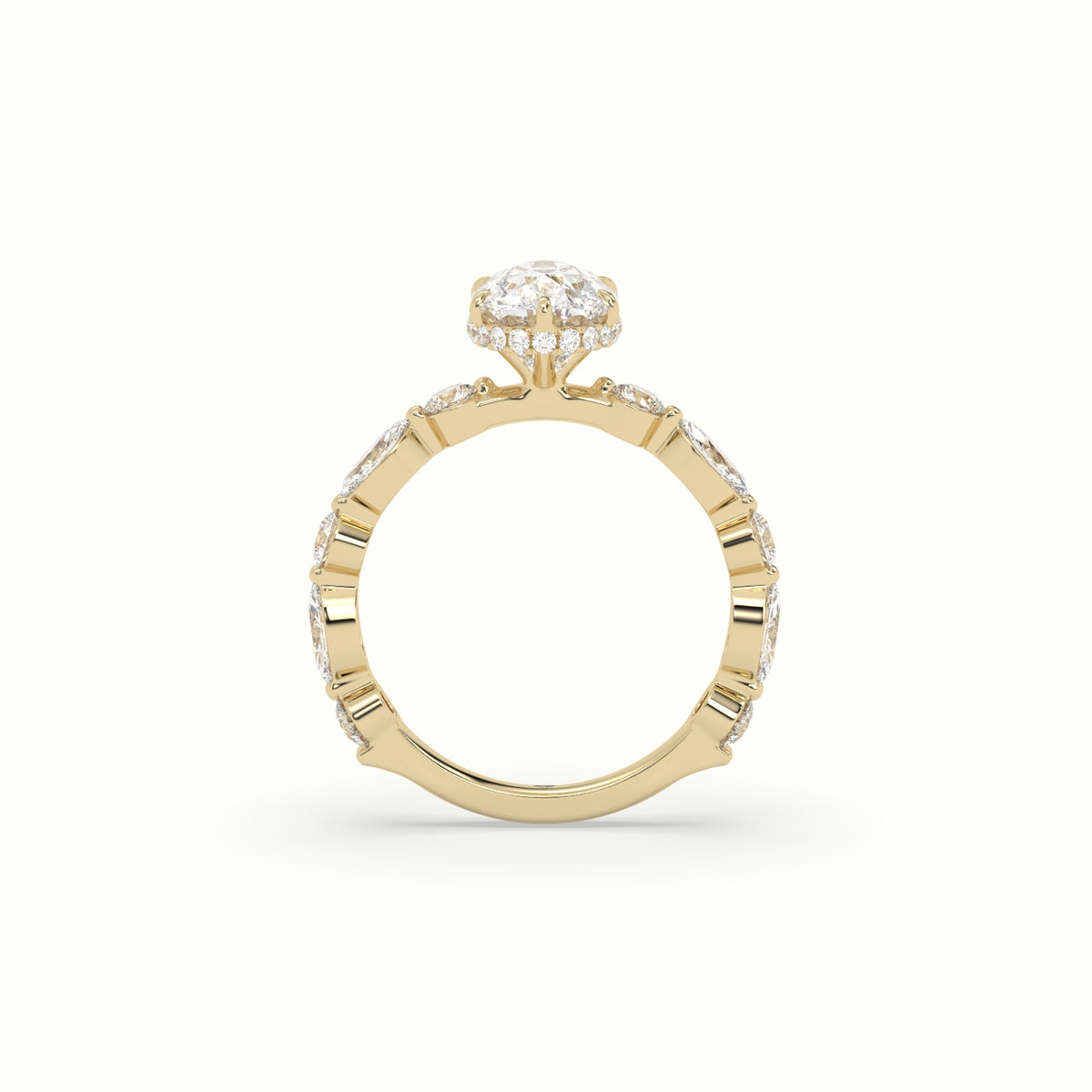 The Laura Cushion Cut Elongated 6 Prong Diamond Engagement Ring
