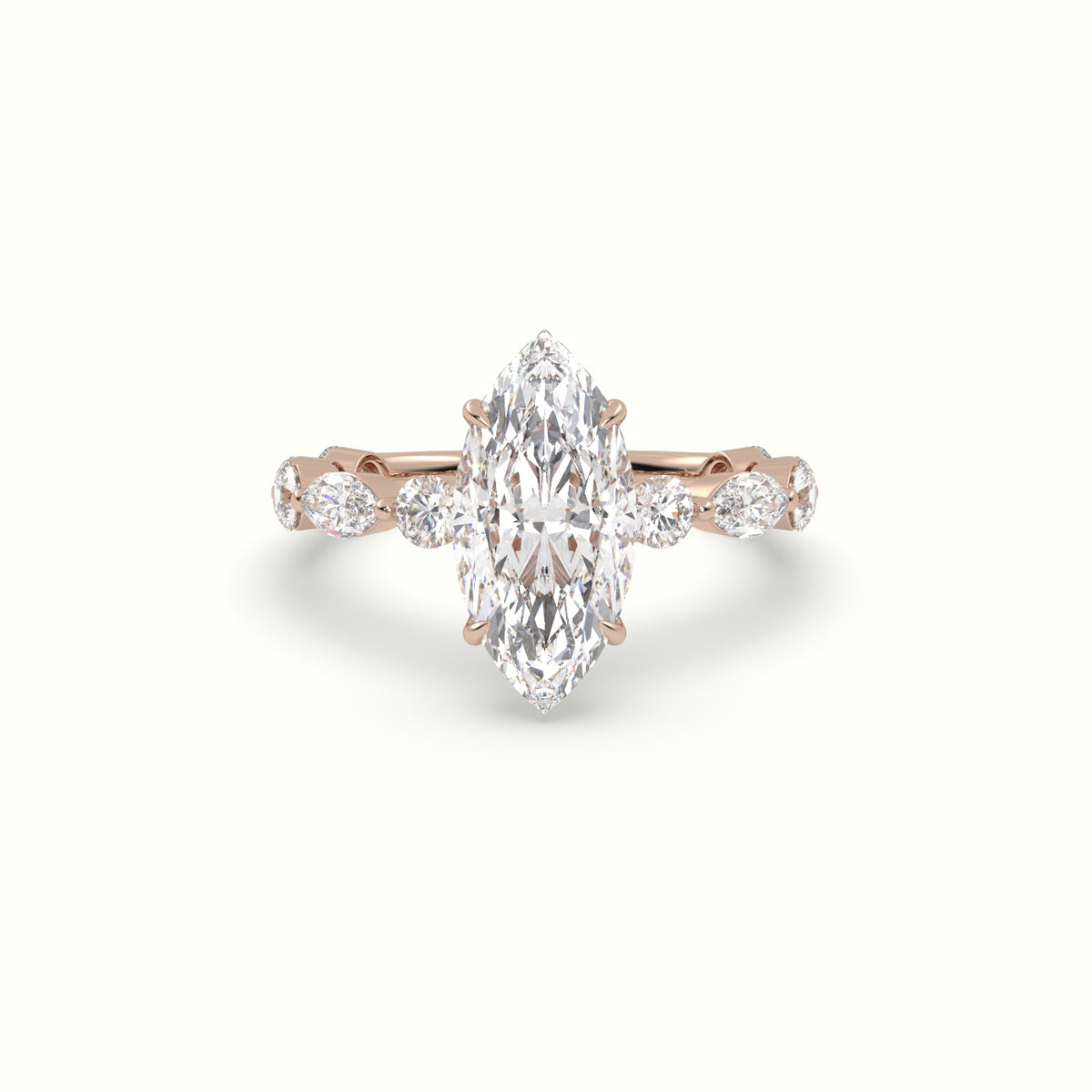 The Laura Marquise Cut 4 Prong Diamond Engagement Ring
