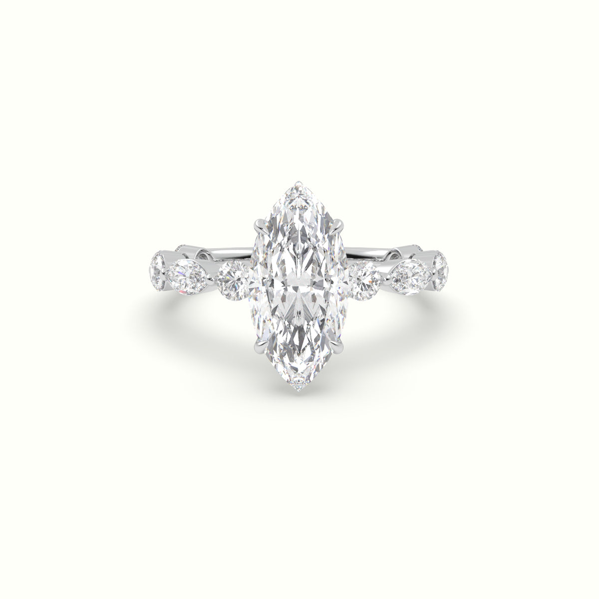 The Laura Marquise Cut 4 Prong Diamond Engagement Ring