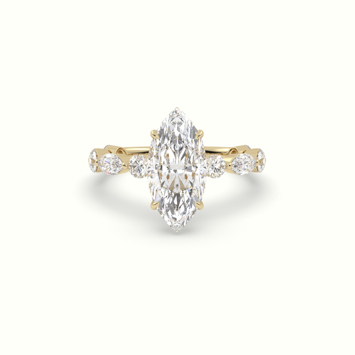 The Laura Marquise Cut 4 Prong Diamond Engagement Ring
