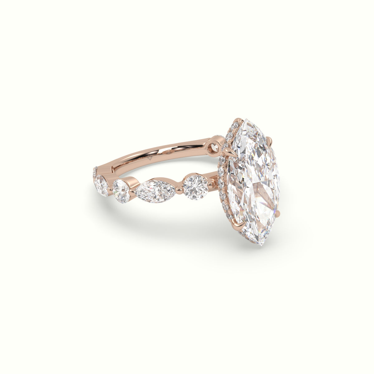 The Laura Marquise Cut 4 Prong Diamond Engagement Ring
