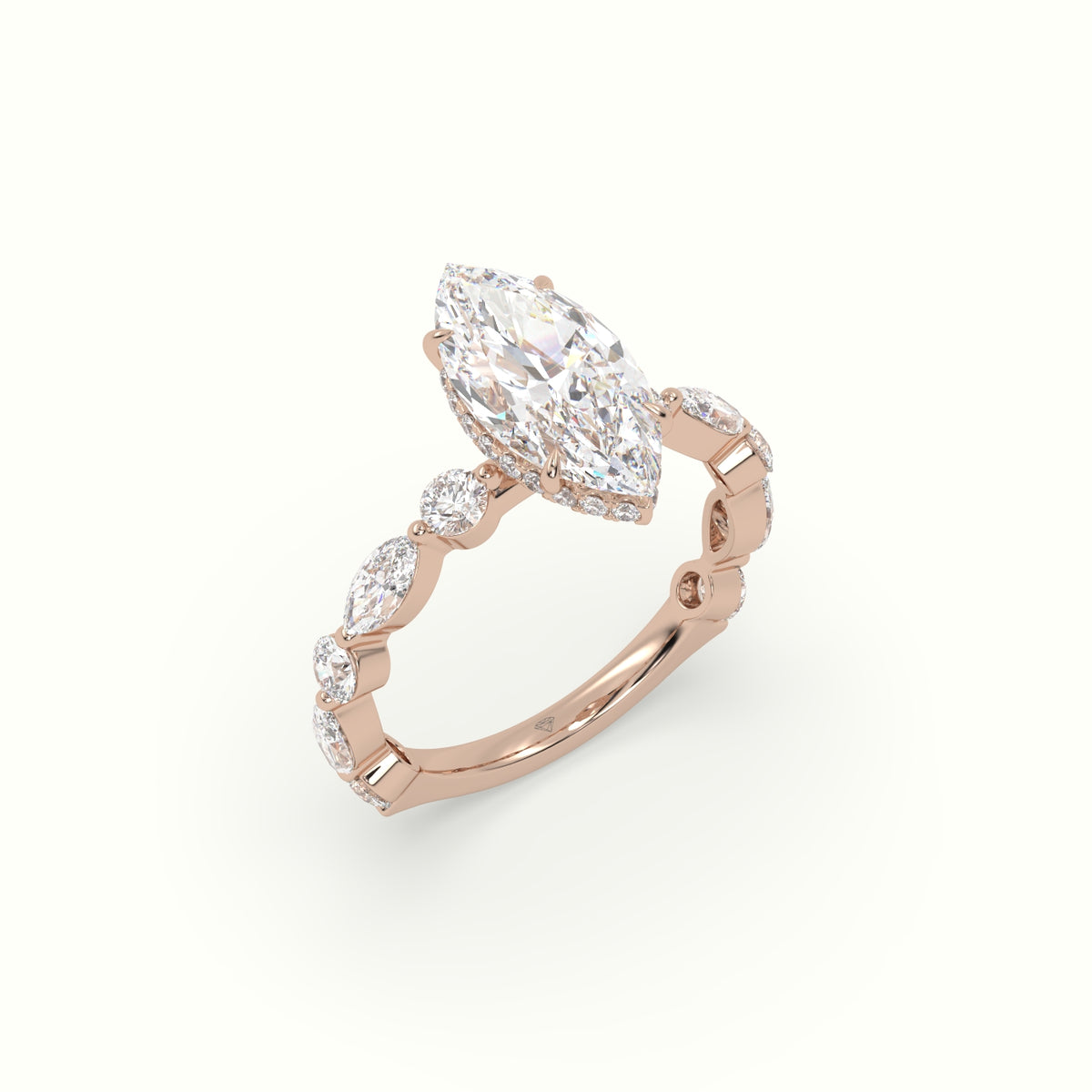The Laura Marquise Cut 4 Prong Diamond Engagement Ring