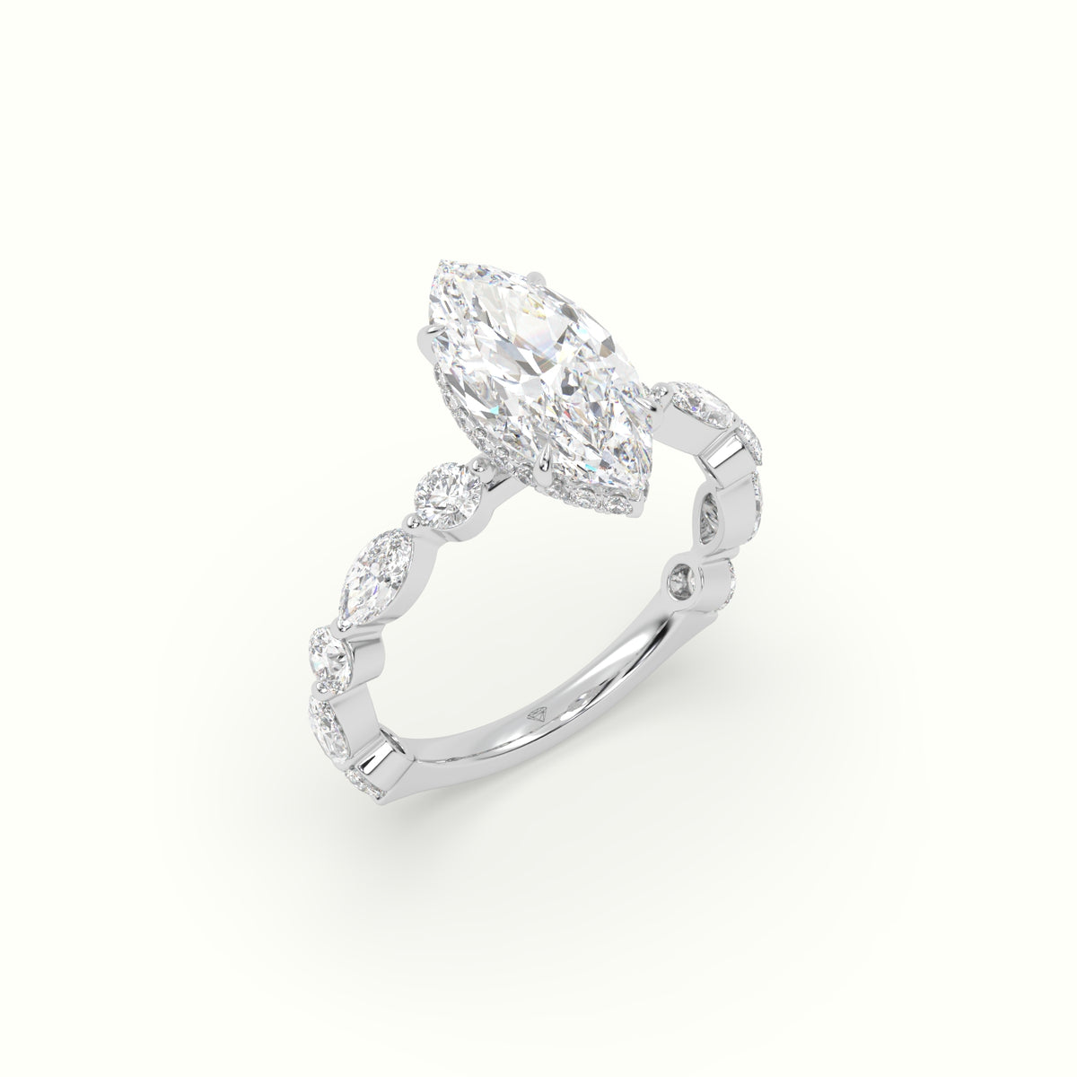 The Laura Marquise Cut 4 Prong Diamond Engagement Ring