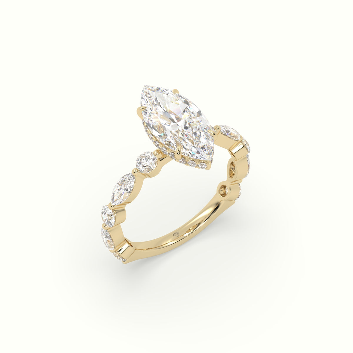 The Laura Marquise Cut 4 Prong Diamond Engagement Ring