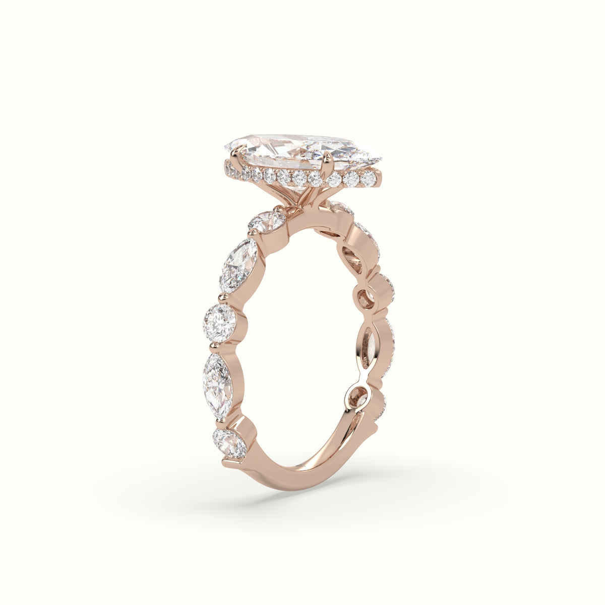 The Laura Marquise Cut 4 Prong Diamond Engagement Ring