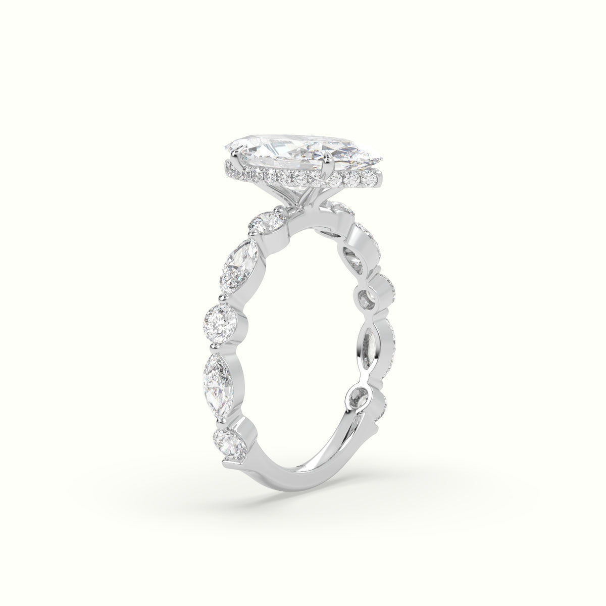 The Laura Marquise Cut 4 Prong Diamond Engagement Ring