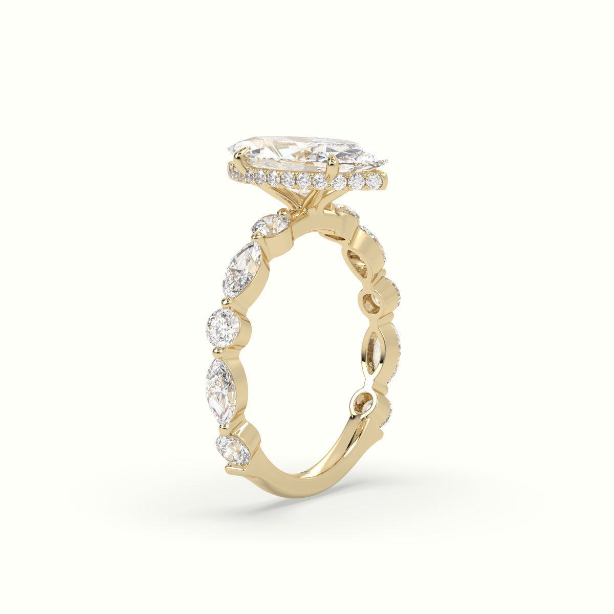 The Laura Marquise Cut 4 Prong Diamond Engagement Ring