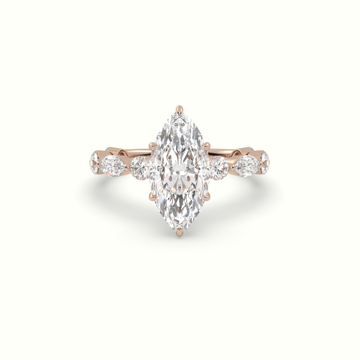 The Laura Marquise Cut 6 Prong Diamond Engagement Ring