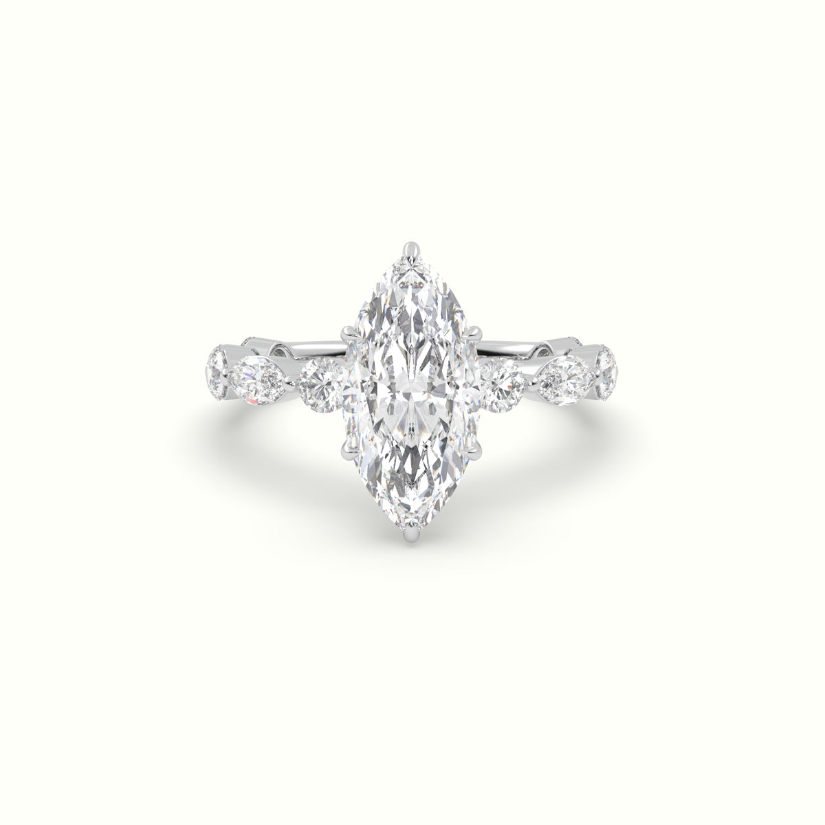 The Laura Marquise Cut 6 Prong Diamond Engagement Ring