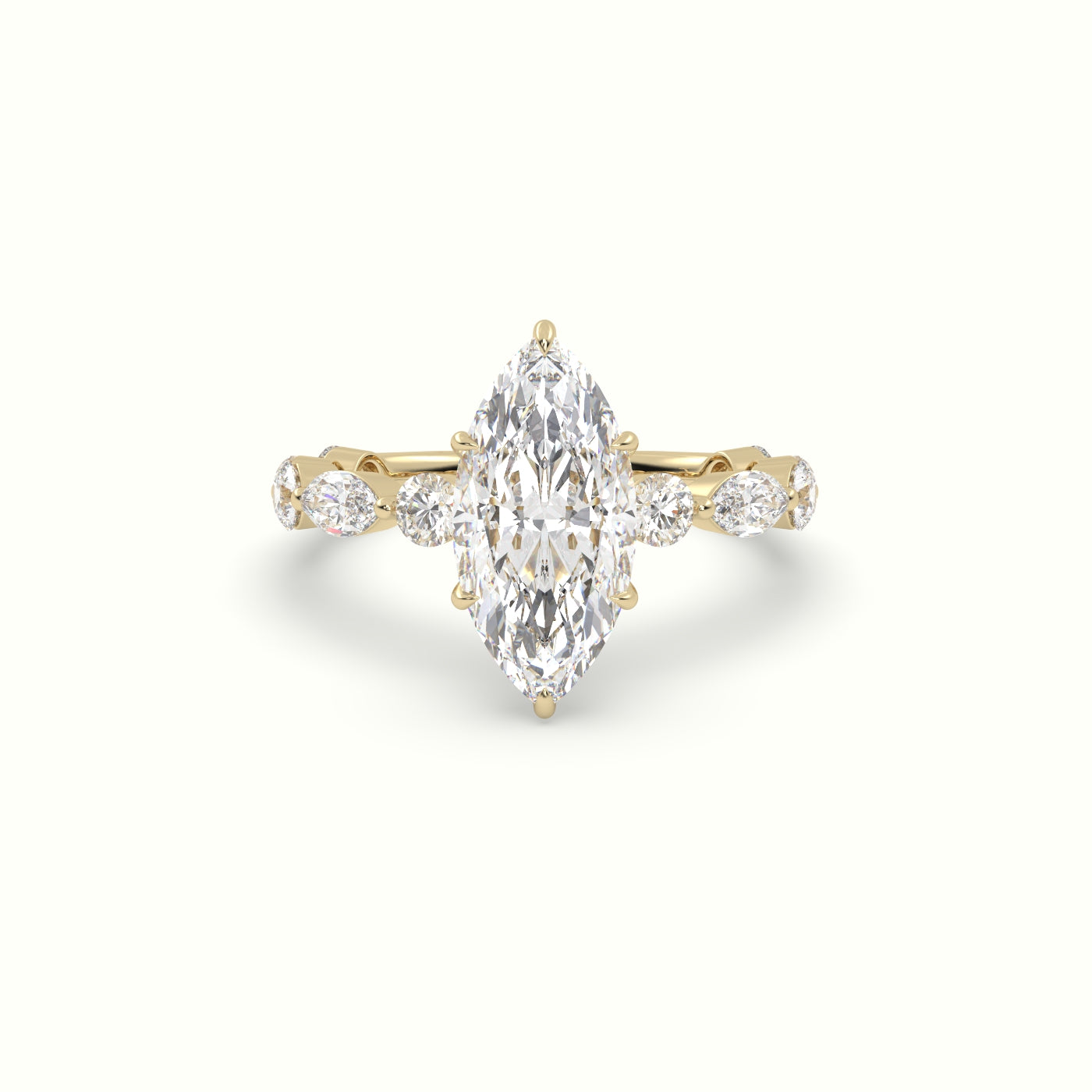 The Laura Marquise Cut 6 Prong Diamond Engagement Ring