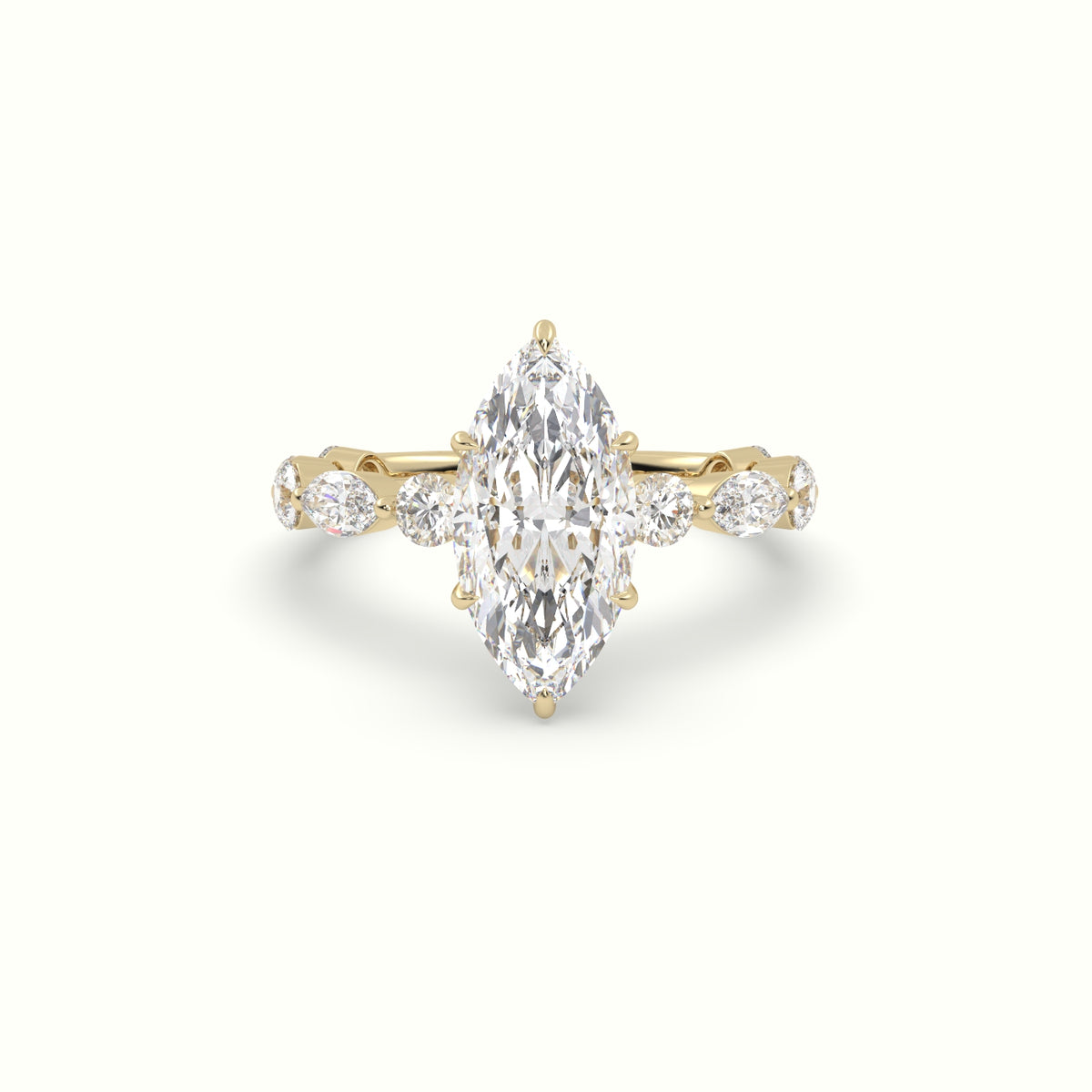 The Laura Marquise Cut 6 Prong Diamond Engagement Ring