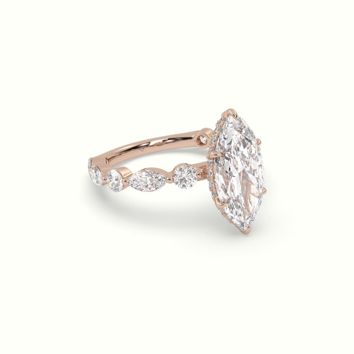 The Laura Marquise Cut 6 Prong Diamond Engagement Ring