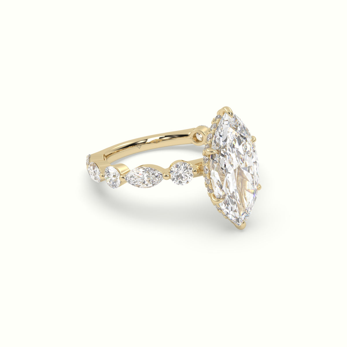 The Laura Marquise Cut 6 Prong Diamond Engagement Ring
