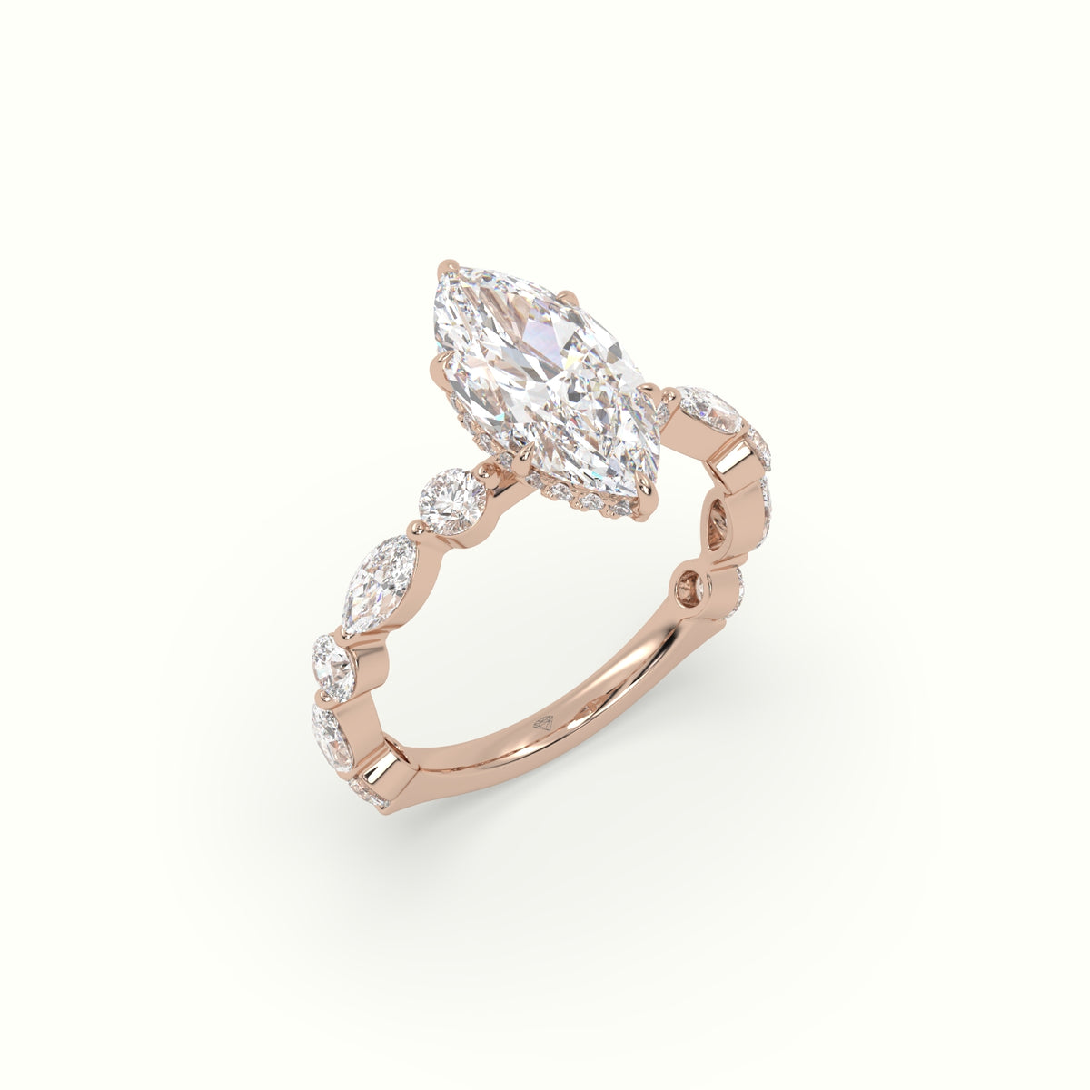 The Laura Marquise Cut 6 Prong Diamond Engagement Ring