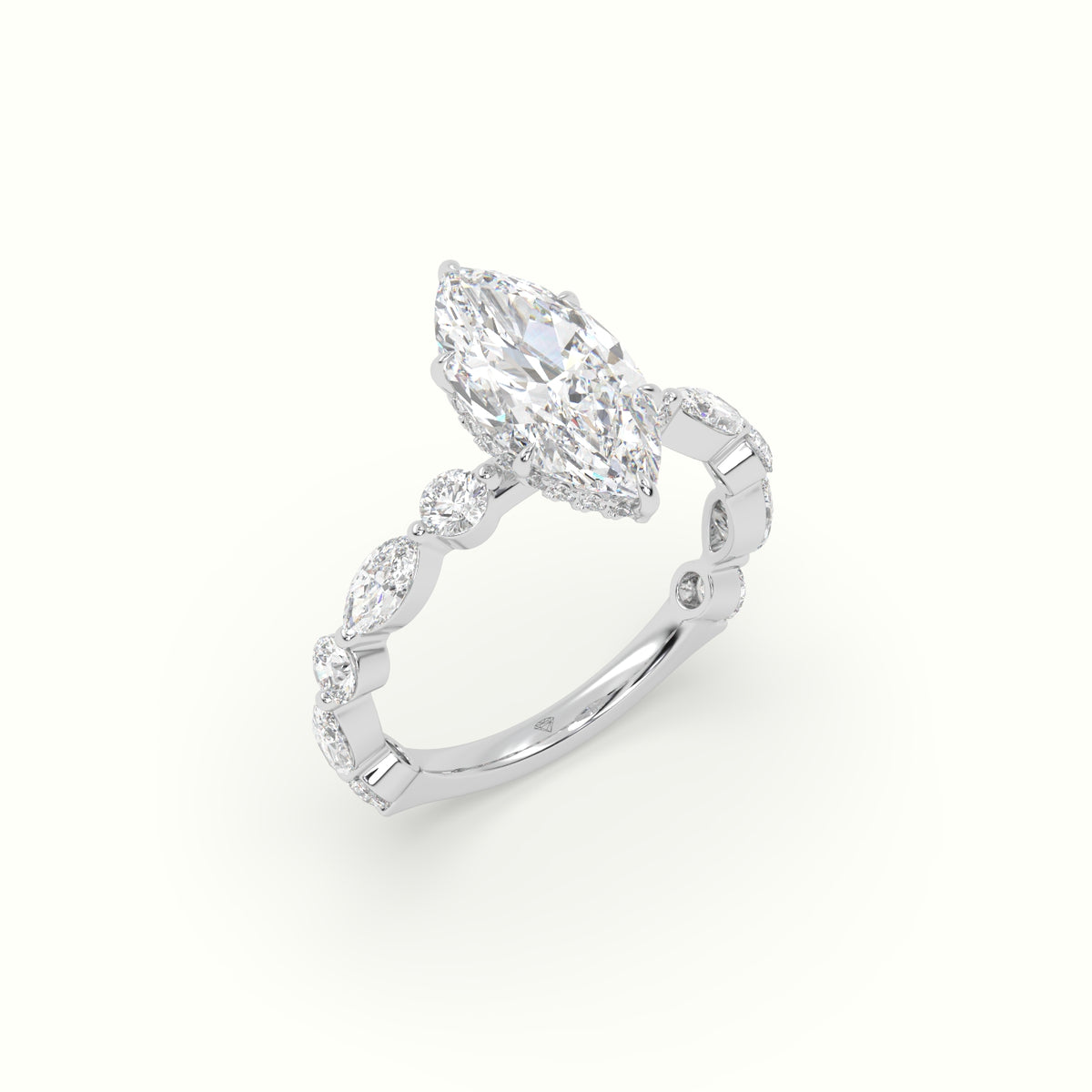 The Laura Marquise Cut 6 Prong Diamond Engagement Ring