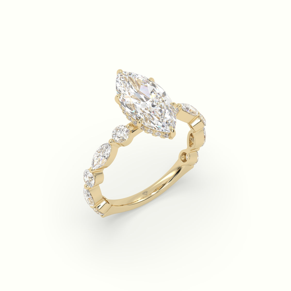The Laura Marquise Cut 6 Prong Diamond Engagement Ring