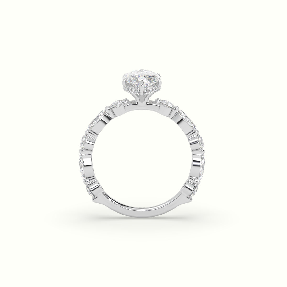 The Laura Marquise Cut 6 Prong Diamond Engagement Ring