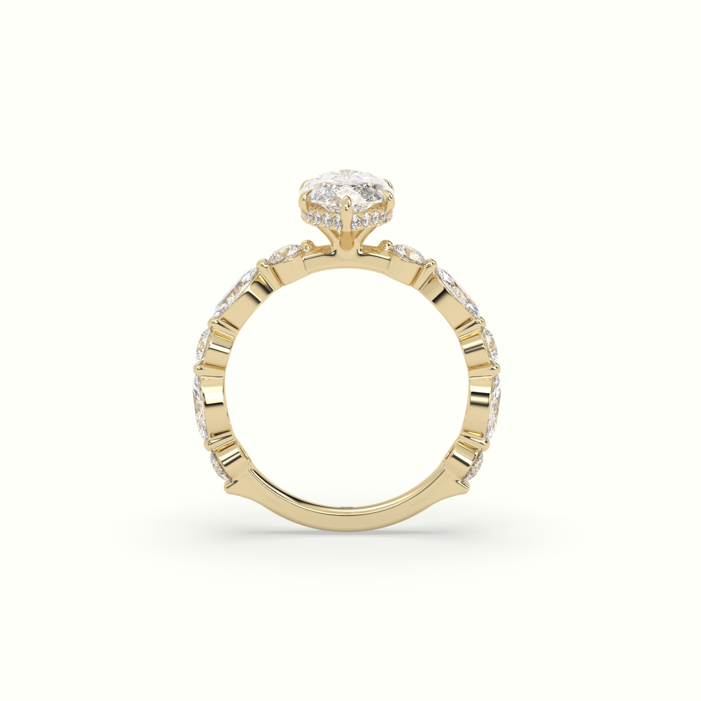 The Laura Marquise Cut 6 Prong Diamond Engagement Ring