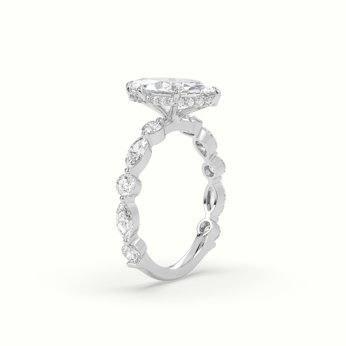 The Laura Marquise Cut 6 Prong Diamond Engagement Ring