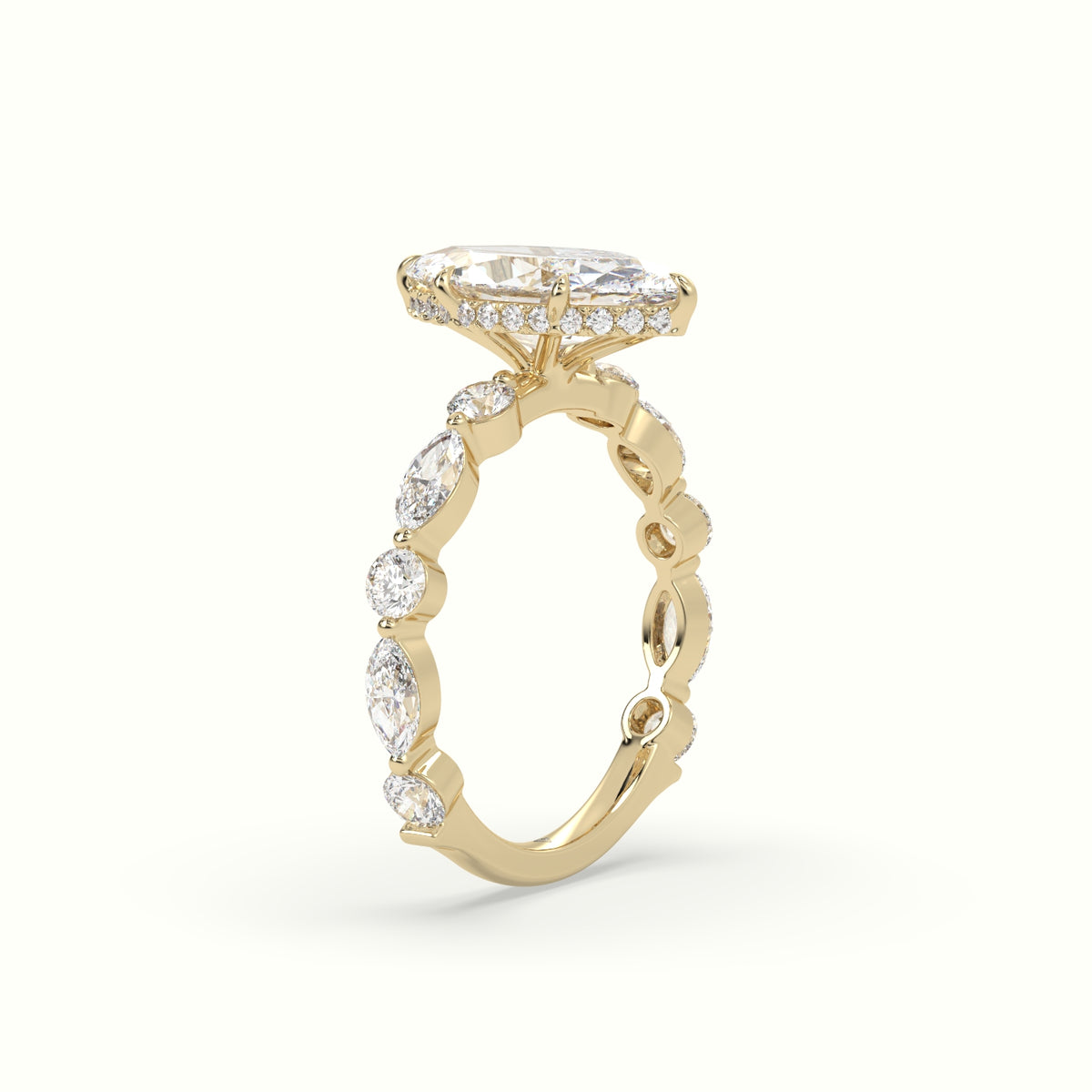 The Laura Marquise Cut 6 Prong Diamond Engagement Ring