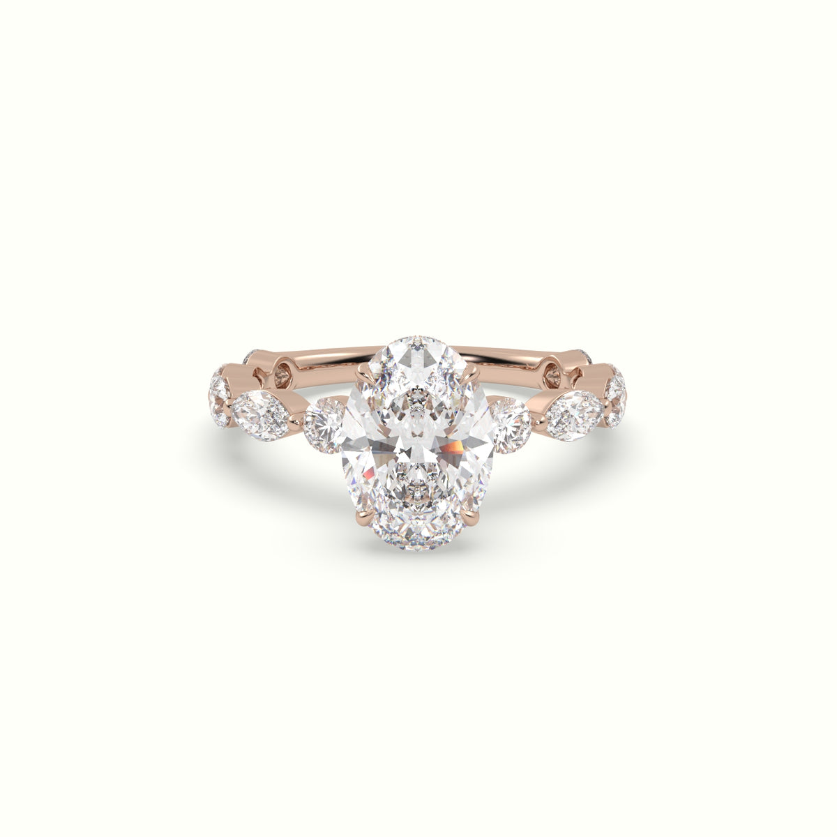 The Laura Oval Cut 4 Prong Diamond Engagement Ring