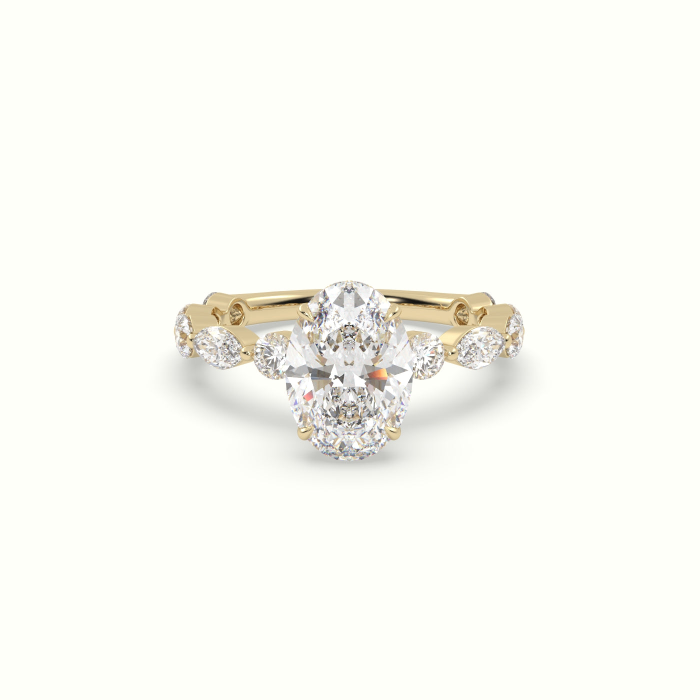 The Laura Oval Cut 4 Prong Diamond Engagement Ring