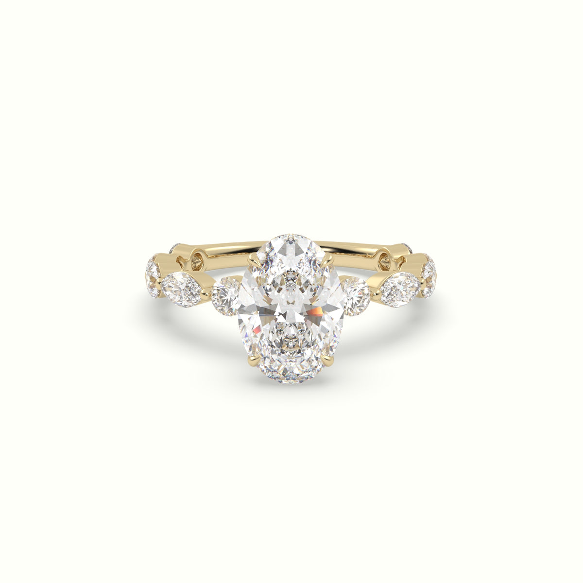 The Laura Oval Cut 4 Prong Diamond Engagement Ring