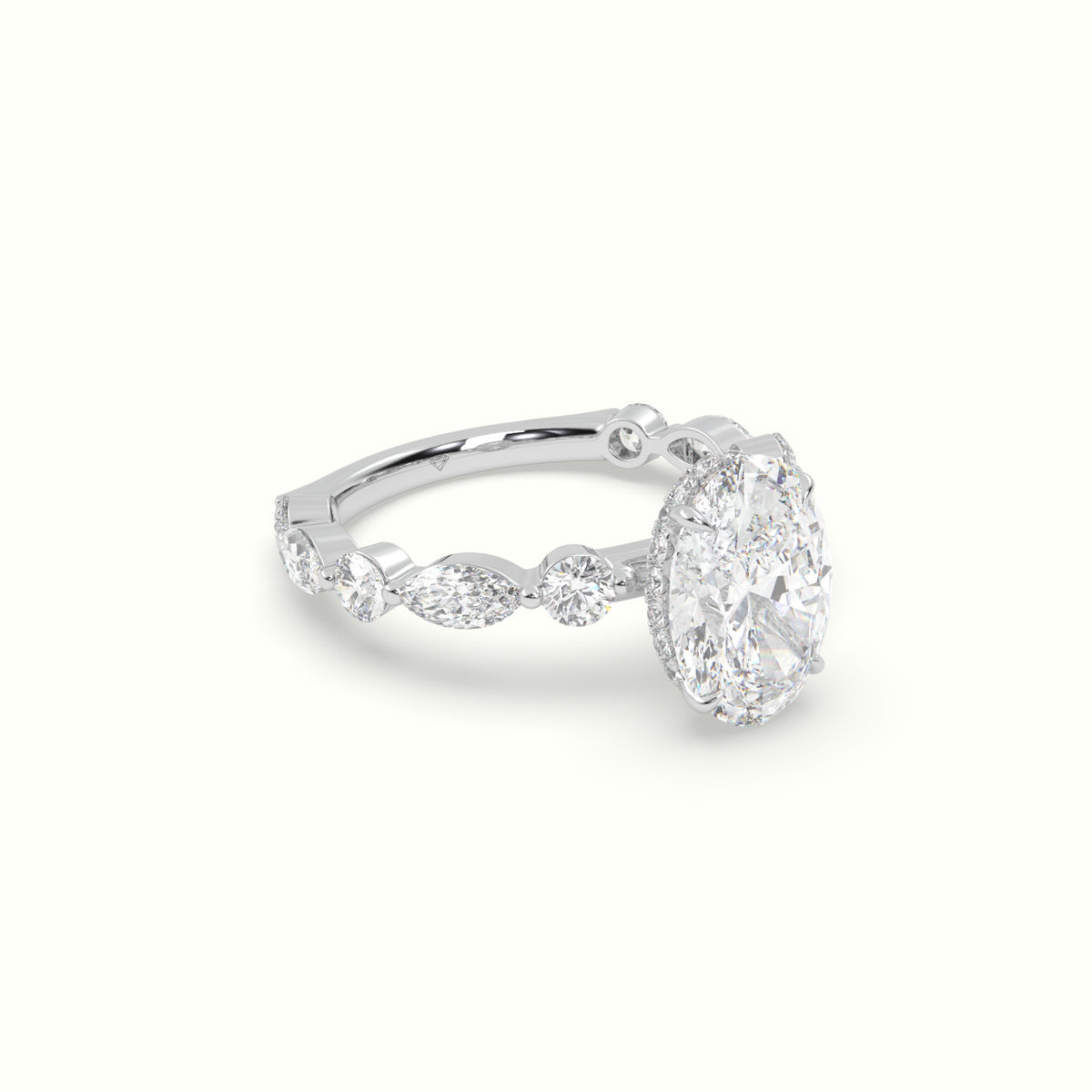 The Laura Oval Cut 4 Prong Diamond Engagement Ring