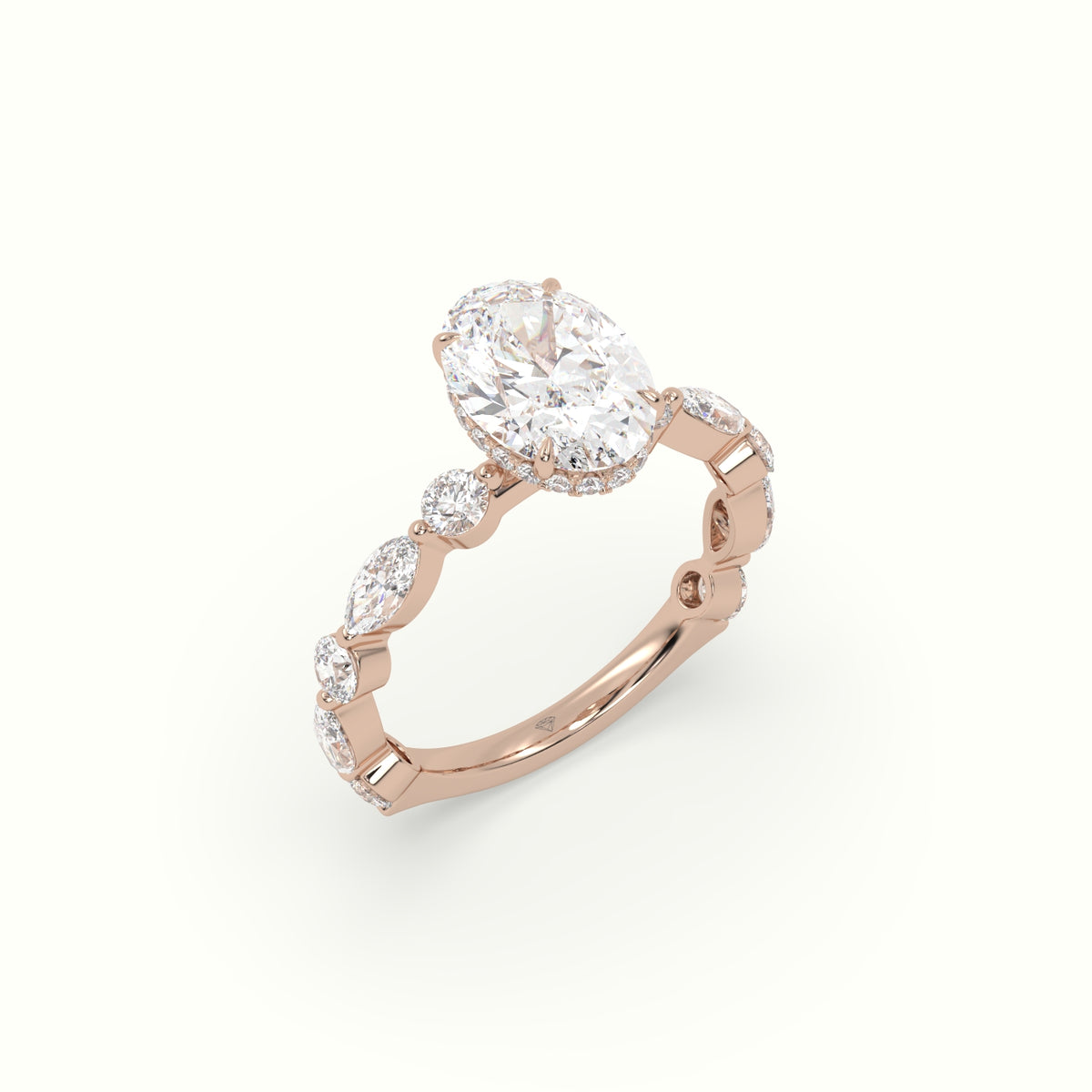 The Laura Oval Cut 4 Prong Diamond Engagement Ring