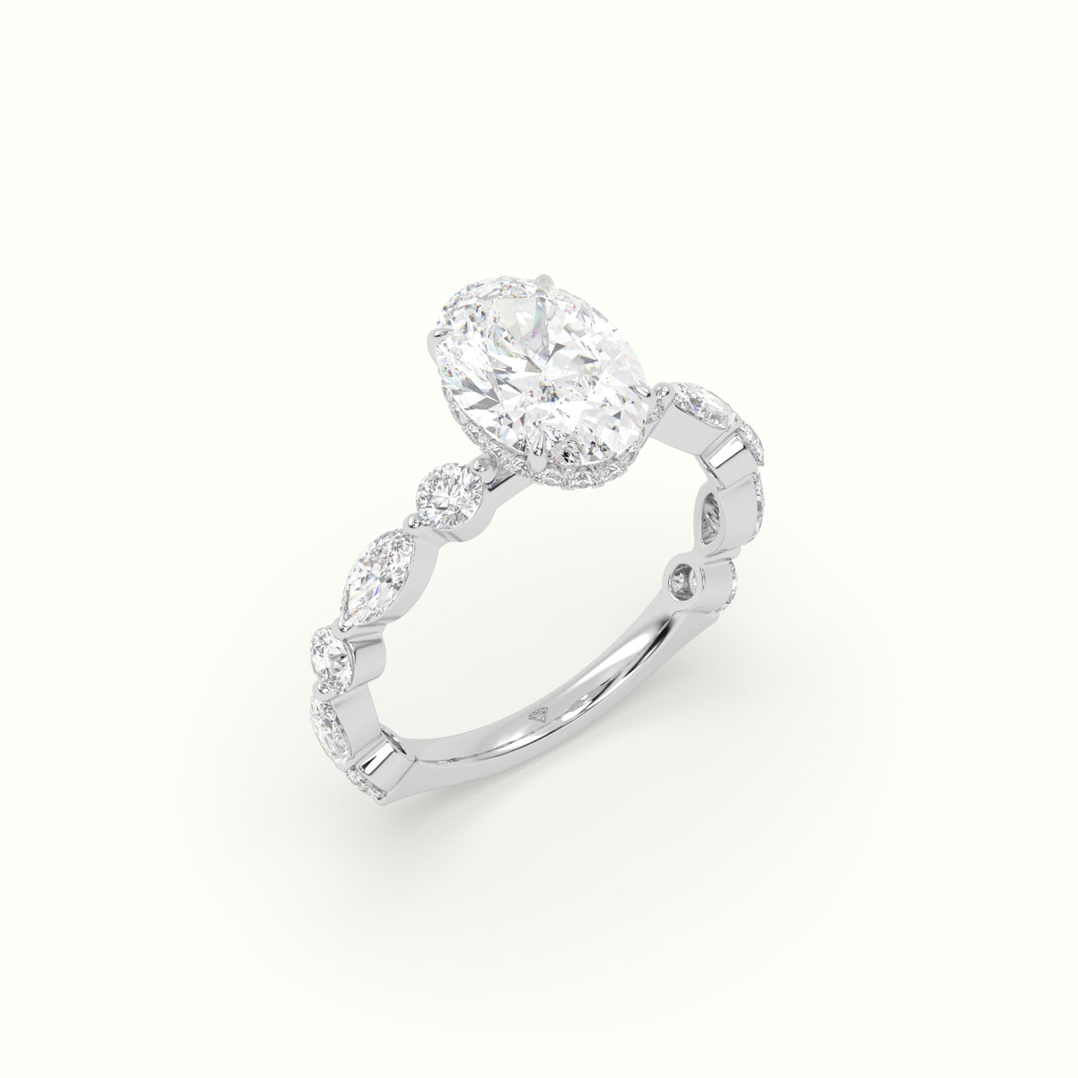 The Laura Oval Cut 4 Prong Diamond Engagement Ring