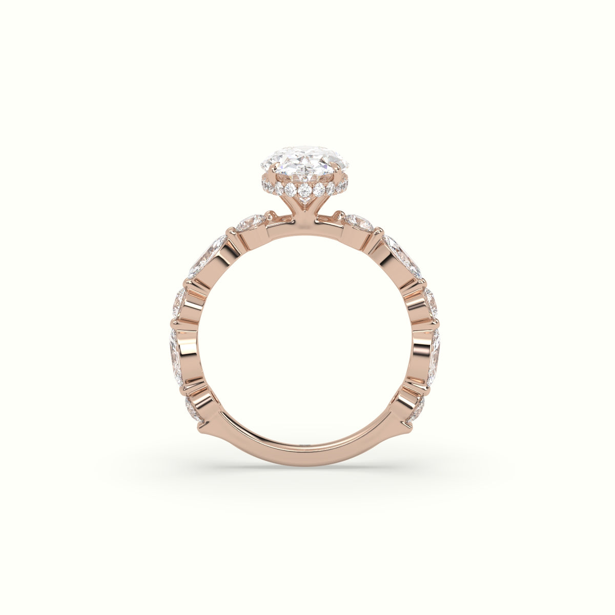 The Laura Oval Cut 4 Prong Diamond Engagement Ring