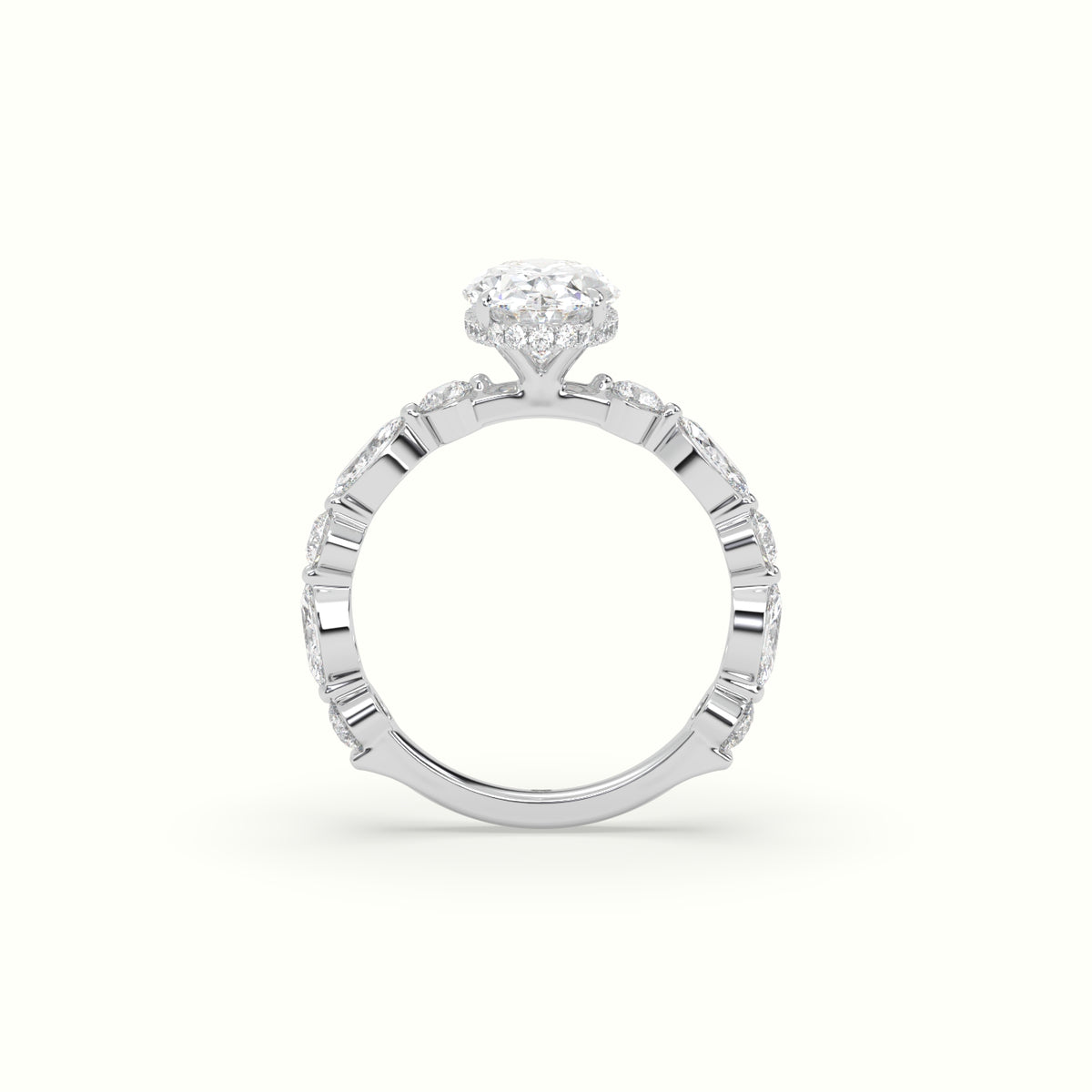 The Laura Oval Cut 4 Prong Diamond Engagement Ring