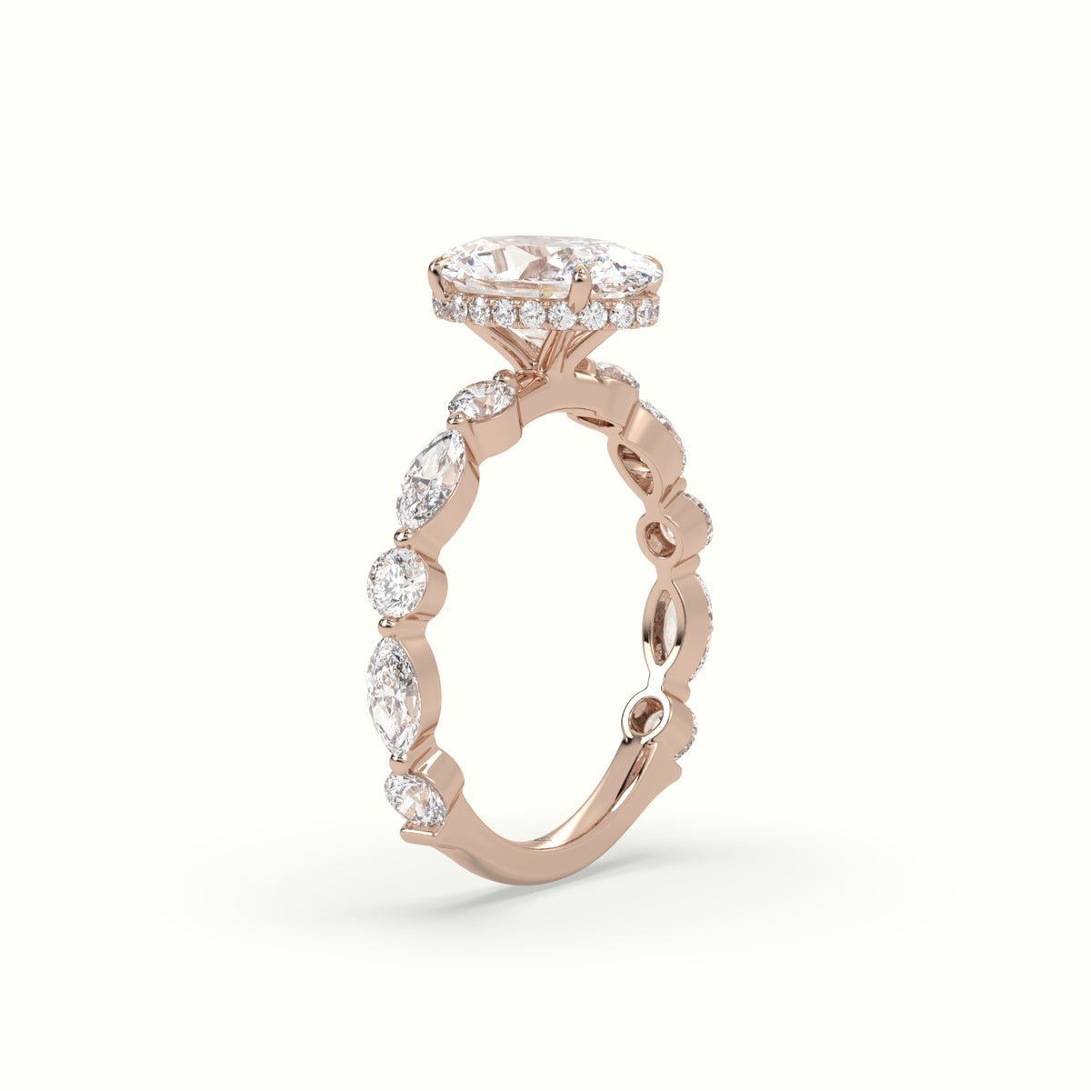 The Laura Oval Cut 4 Prong Diamond Engagement Ring
