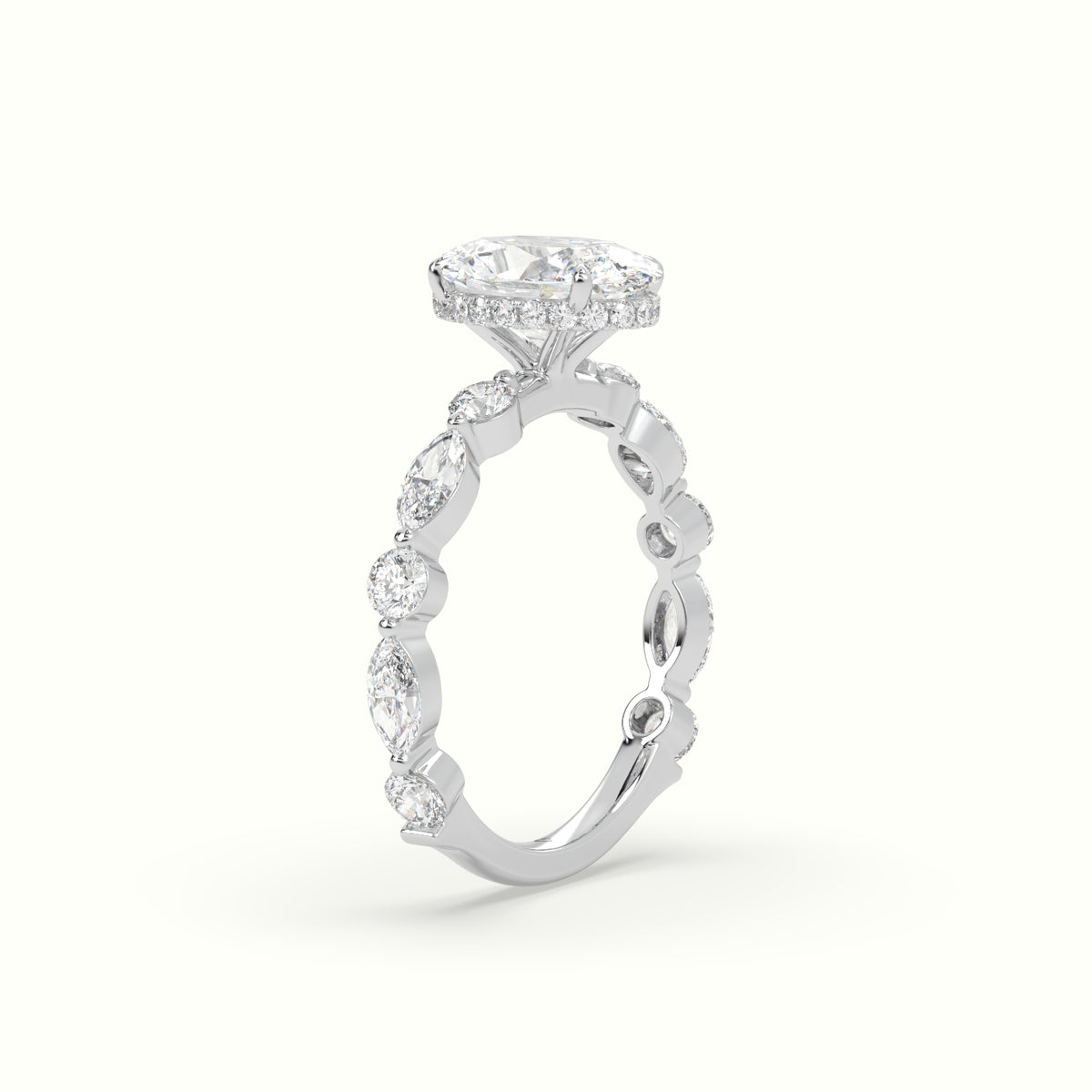 The Laura Oval Cut 4 Prong Diamond Engagement Ring