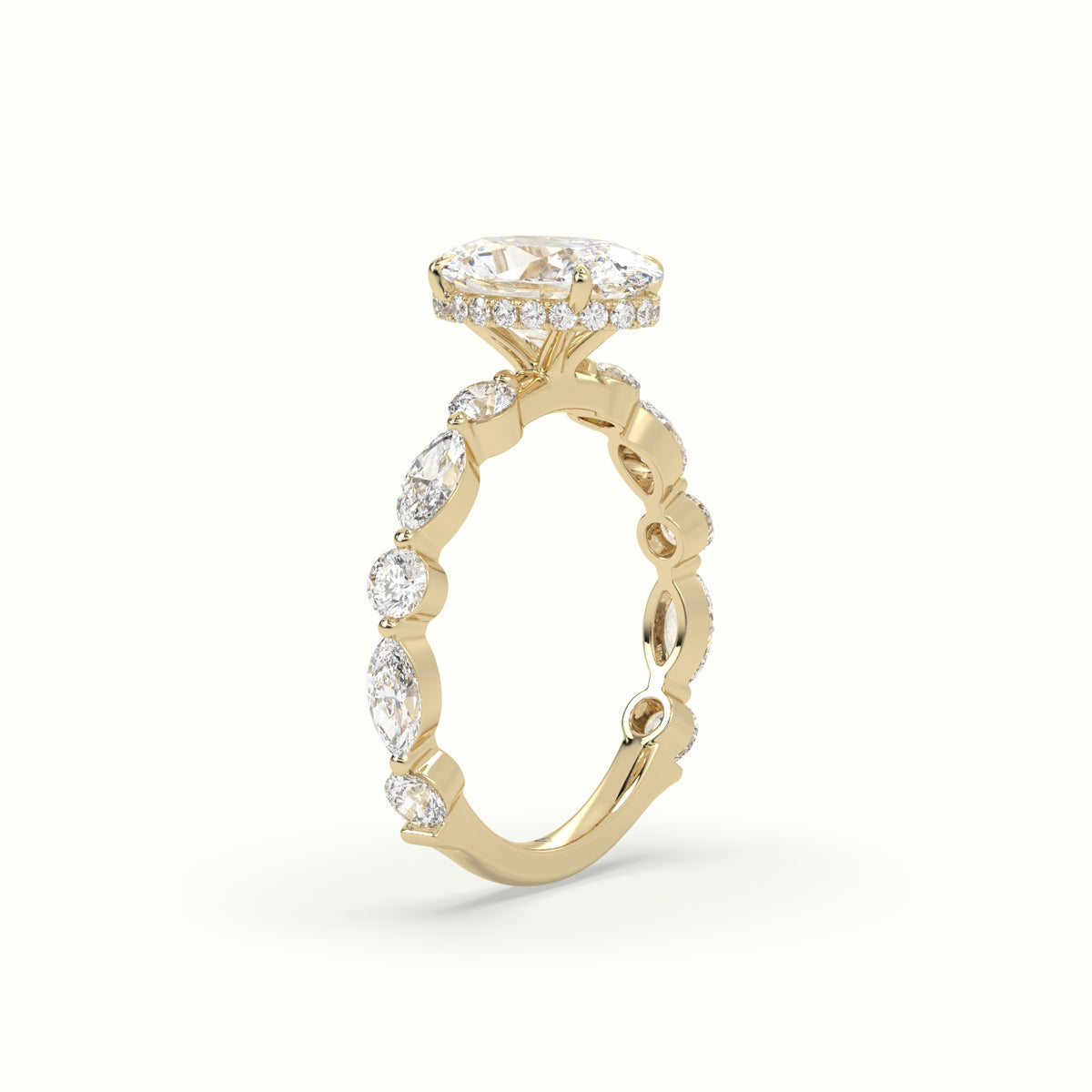 The Laura Oval Cut 4 Prong Diamond Engagement Ring