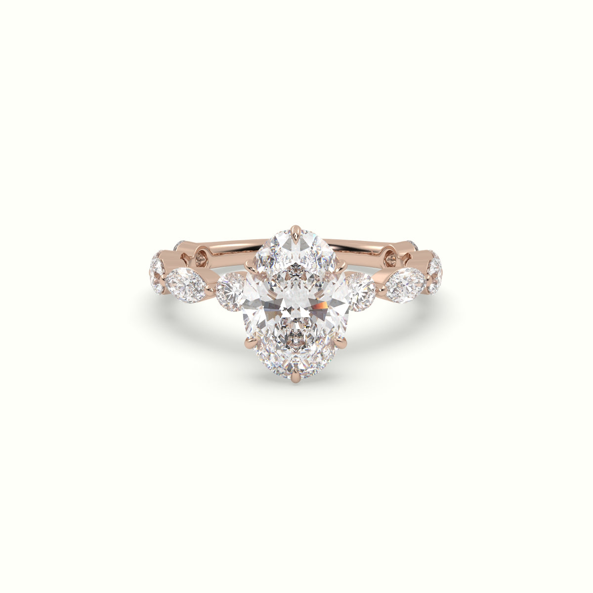 The Laura Oval Cut 6 Prong Diamond Engagement Ring