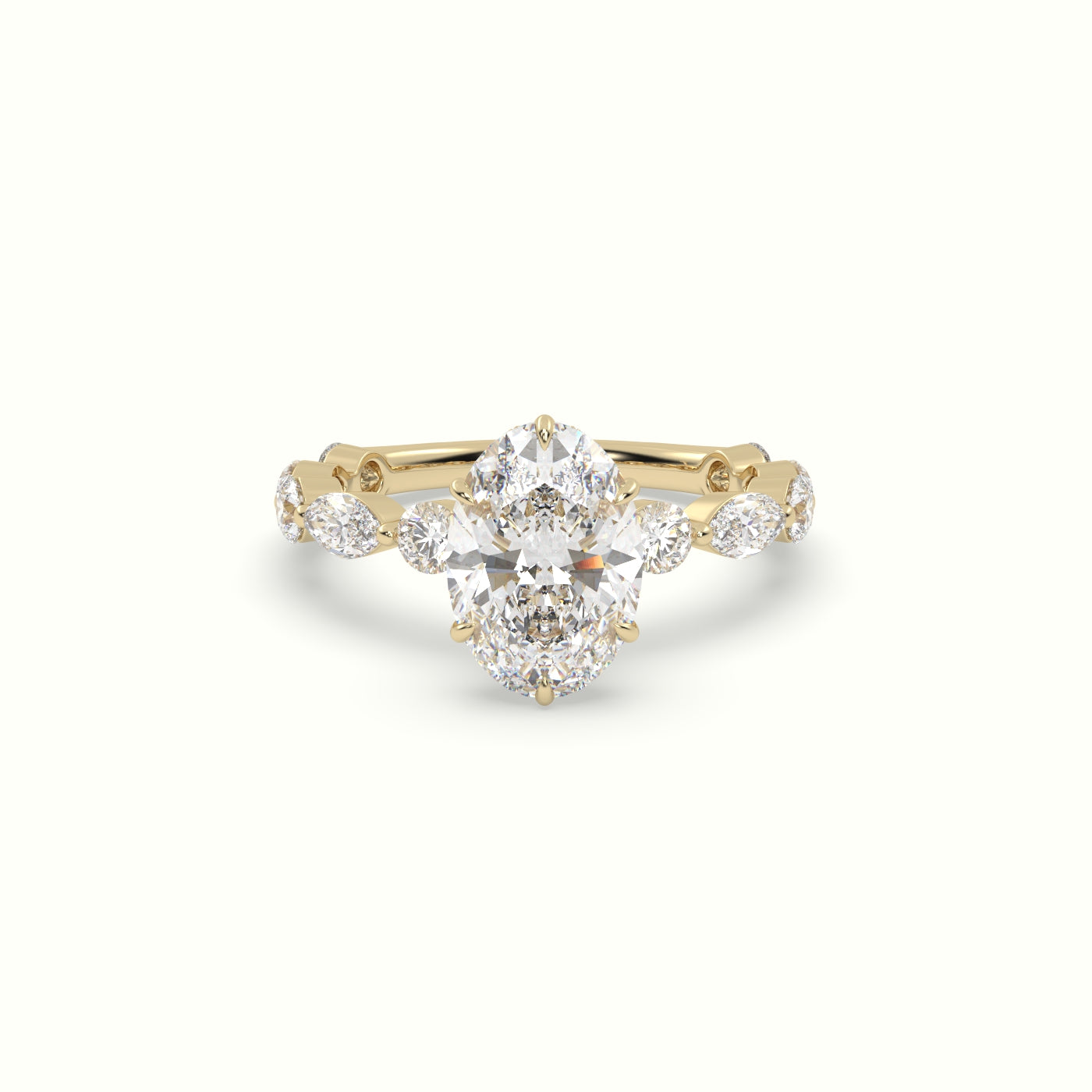 The Laura Oval Cut 6 Prong Diamond Engagement Ring