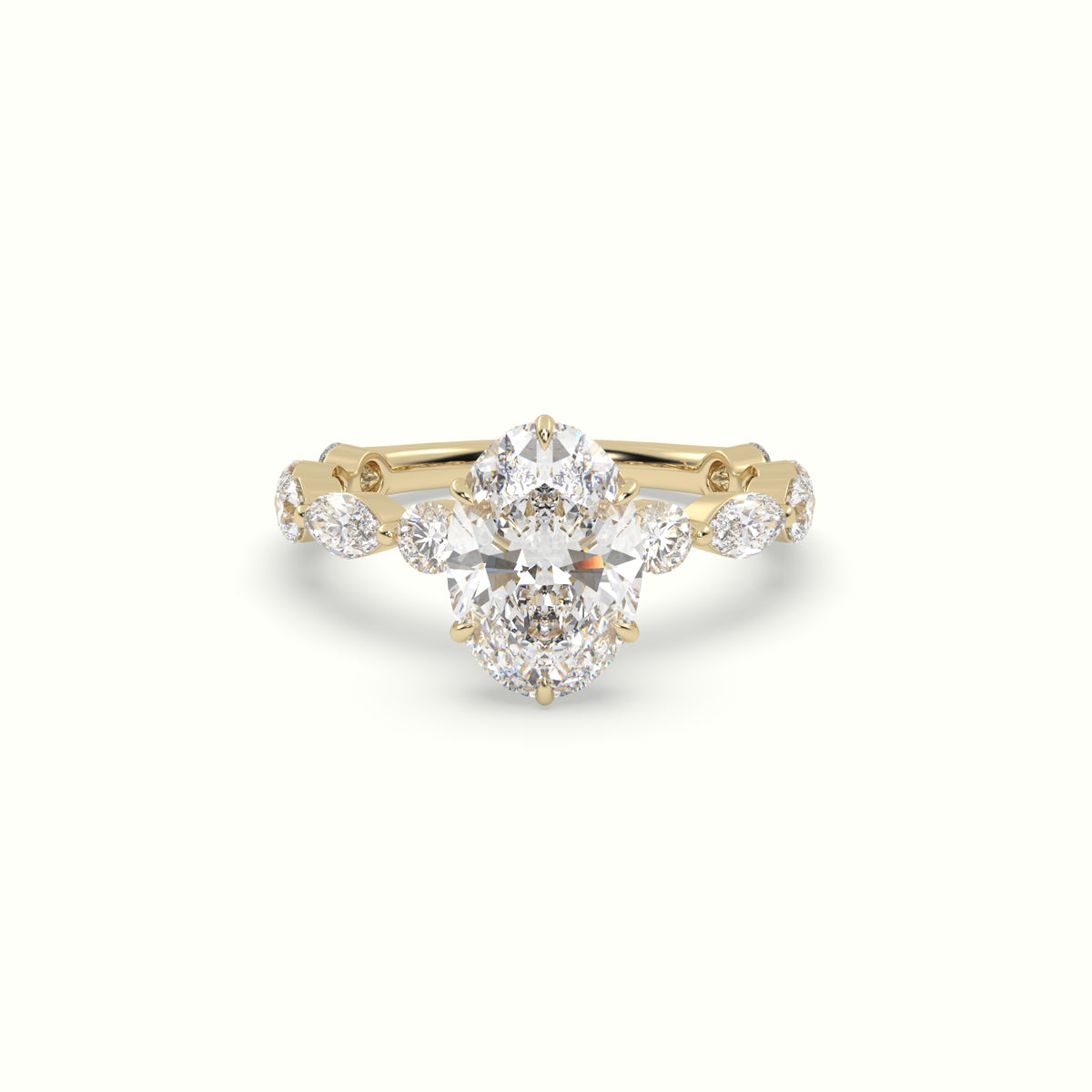 The Laura Oval Cut 6 Prong Diamond Engagement Ring