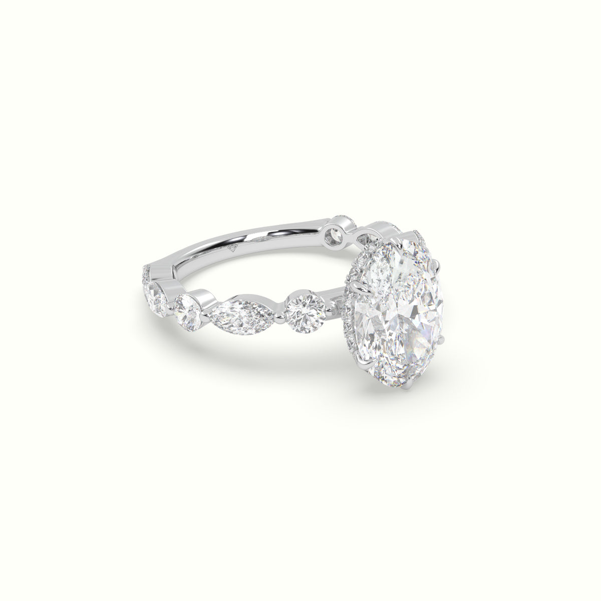 The Laura Oval Cut 6 Prong Diamond Engagement Ring