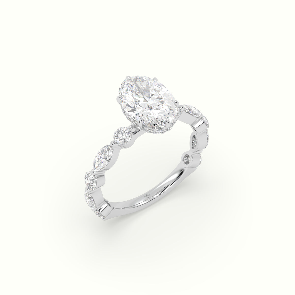 The Laura Oval Cut 6 Prong Diamond Engagement Ring