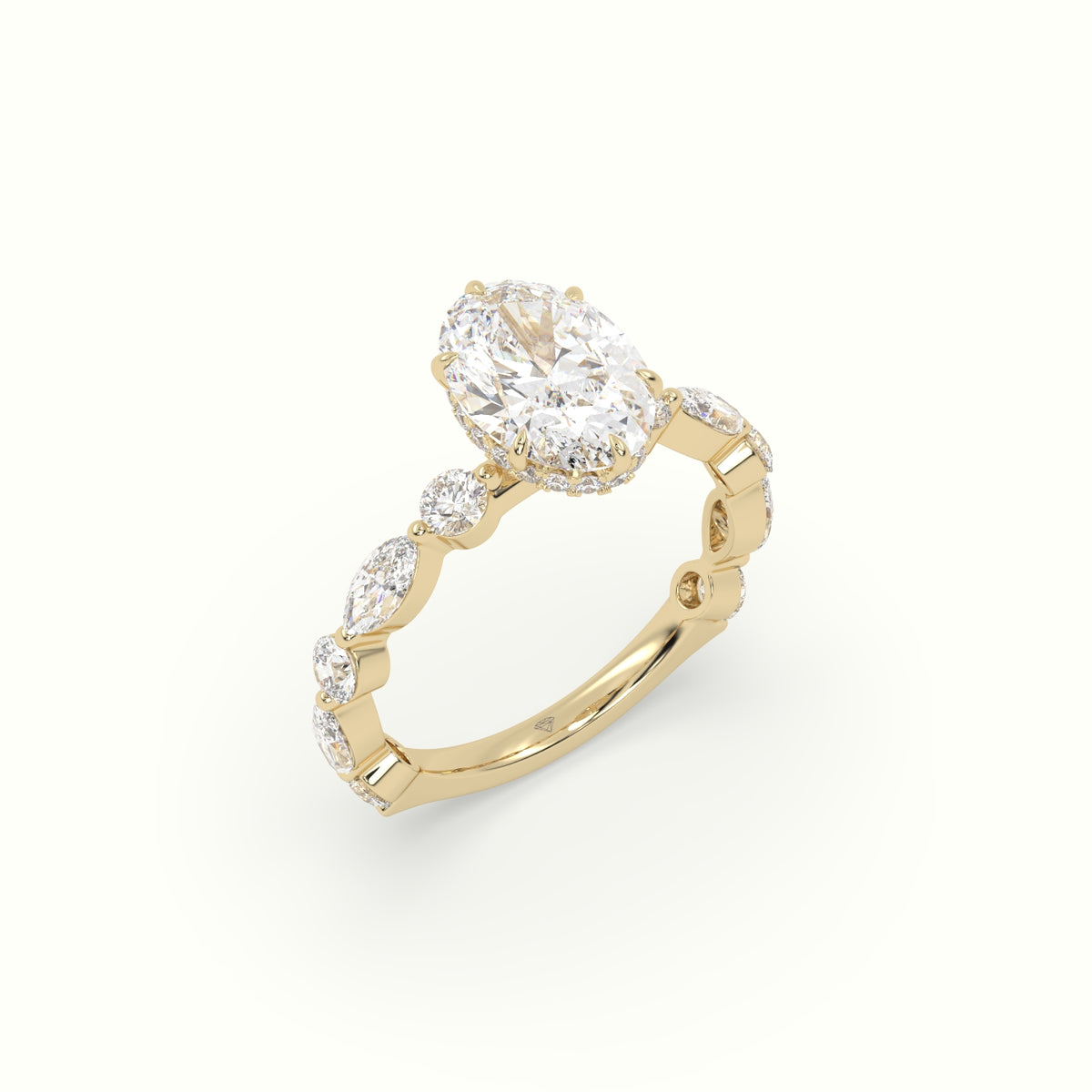 The Laura Oval Cut 6 Prong Diamond Engagement Ring