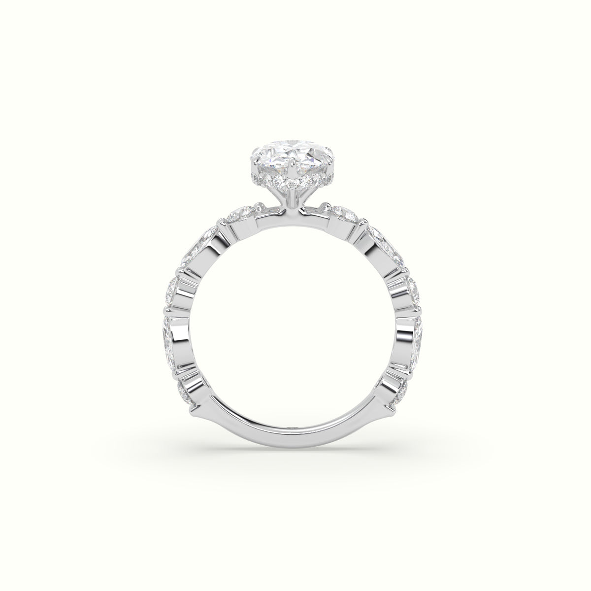The Laura Oval Cut 6 Prong Diamond Engagement Ring