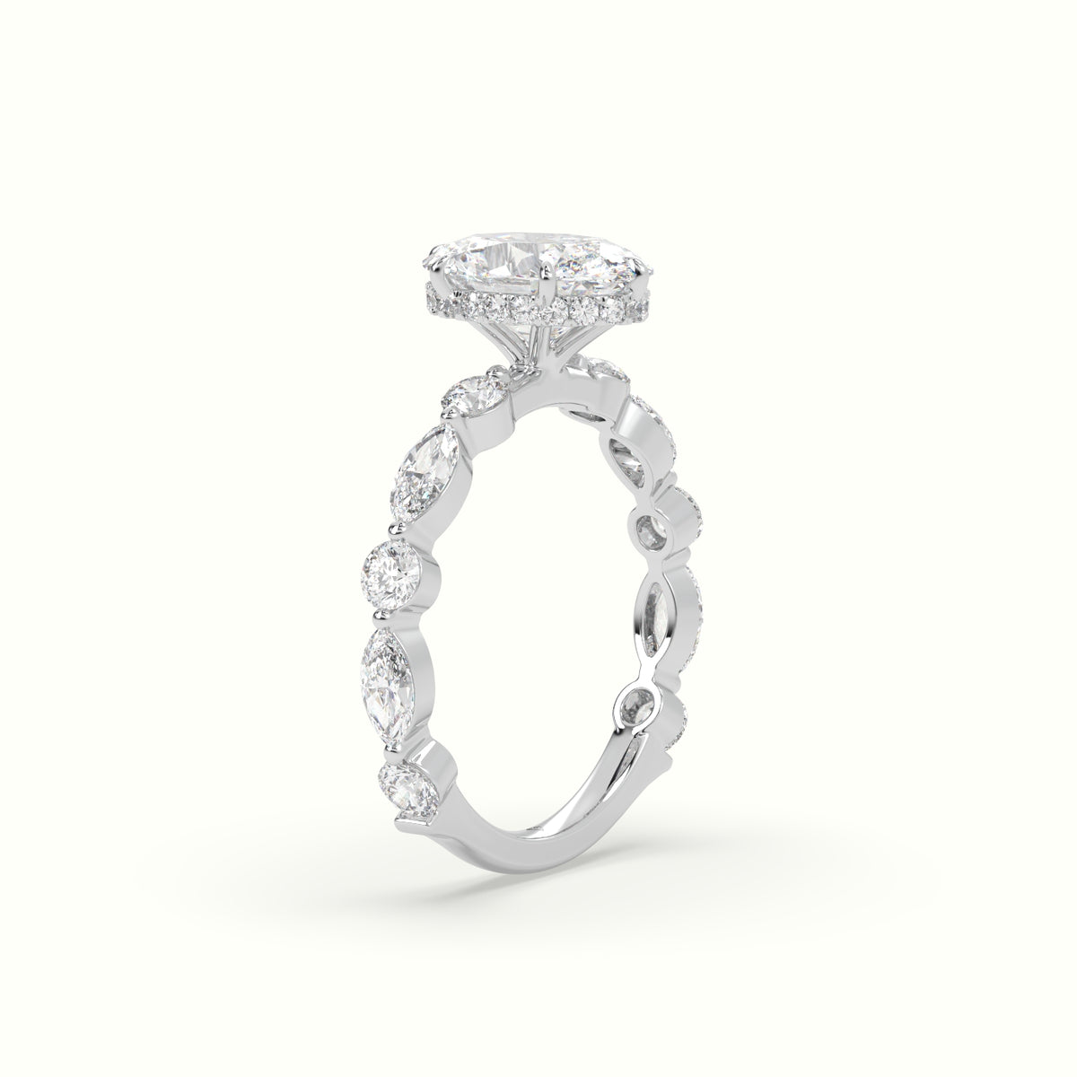 The Laura Oval Cut 6 Prong Diamond Engagement Ring