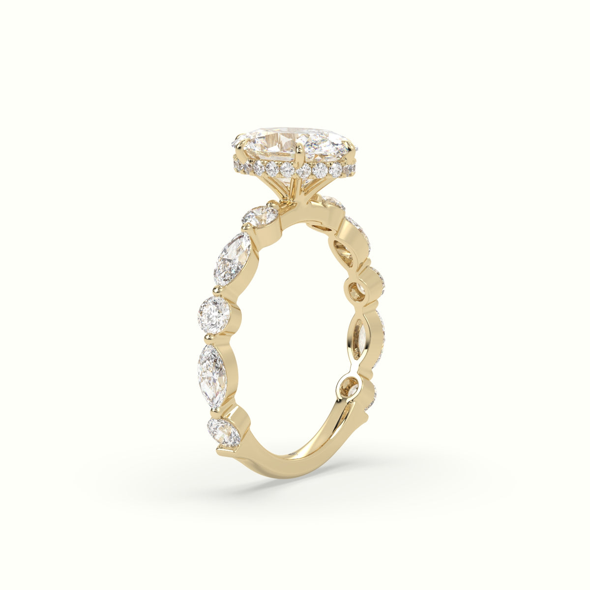 The Laura Oval Cut 6 Prong Diamond Engagement Ring