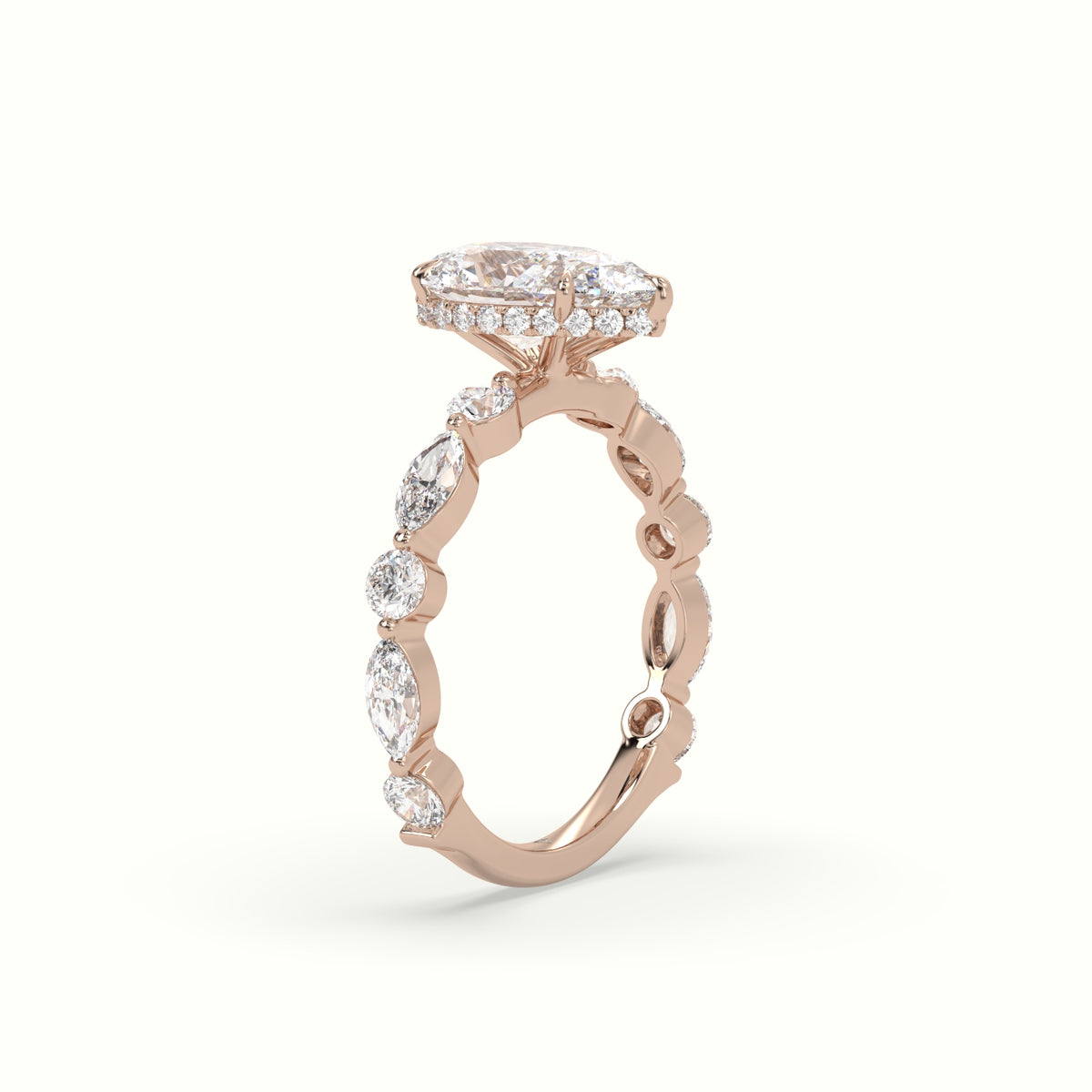 The Laura Pear Cut 5 Prong Diamond Engagement Ring
