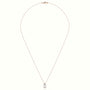 Pear Cut Fixed Solitaire Diamond Necklace - 18K Rose Gold