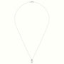 Pear Cut Fixed Solitaire Diamond Necklace - 18K White Gold